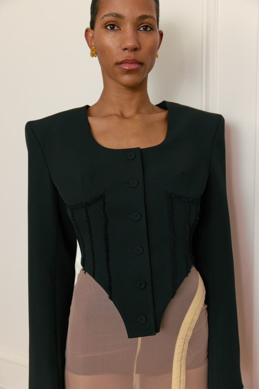 Чорний жакет Corset 1122-2-11 BÁZHANE