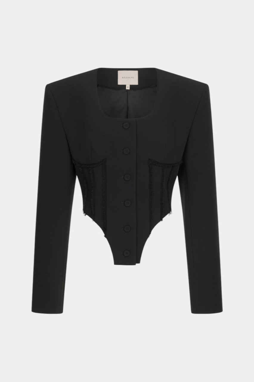 Чорний жакет Corset 1122-2-11 BÁZHANE