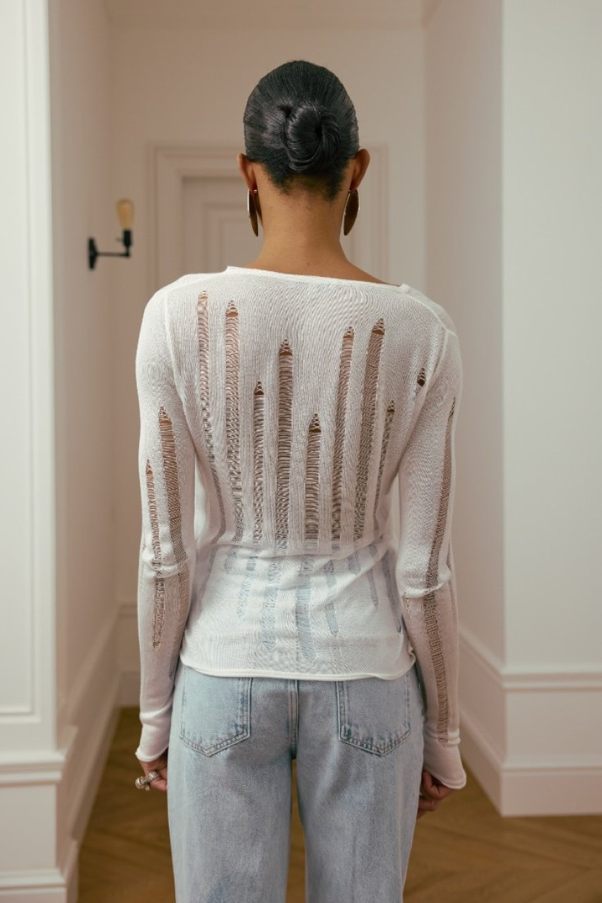 Кардиган молочный Sheer WWT-CRD4064-3-15 BÁZHANE