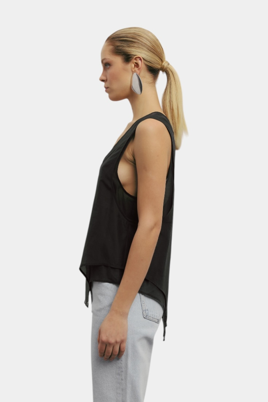 Чорна майка Ballet WWT-TS6203-2-46 BÁZHANE