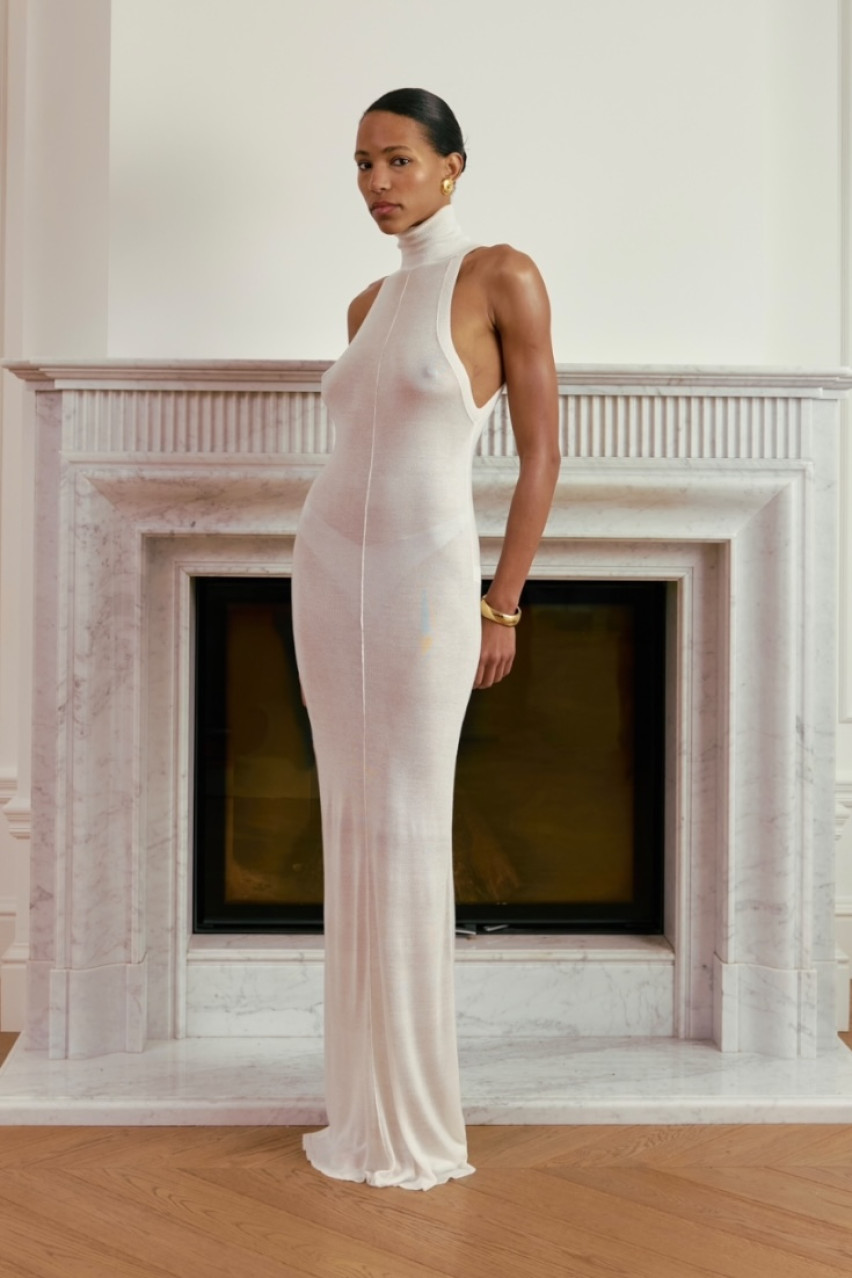 Молочна максісукня Tank WWT-DR6101-3-15 BÁZHANE