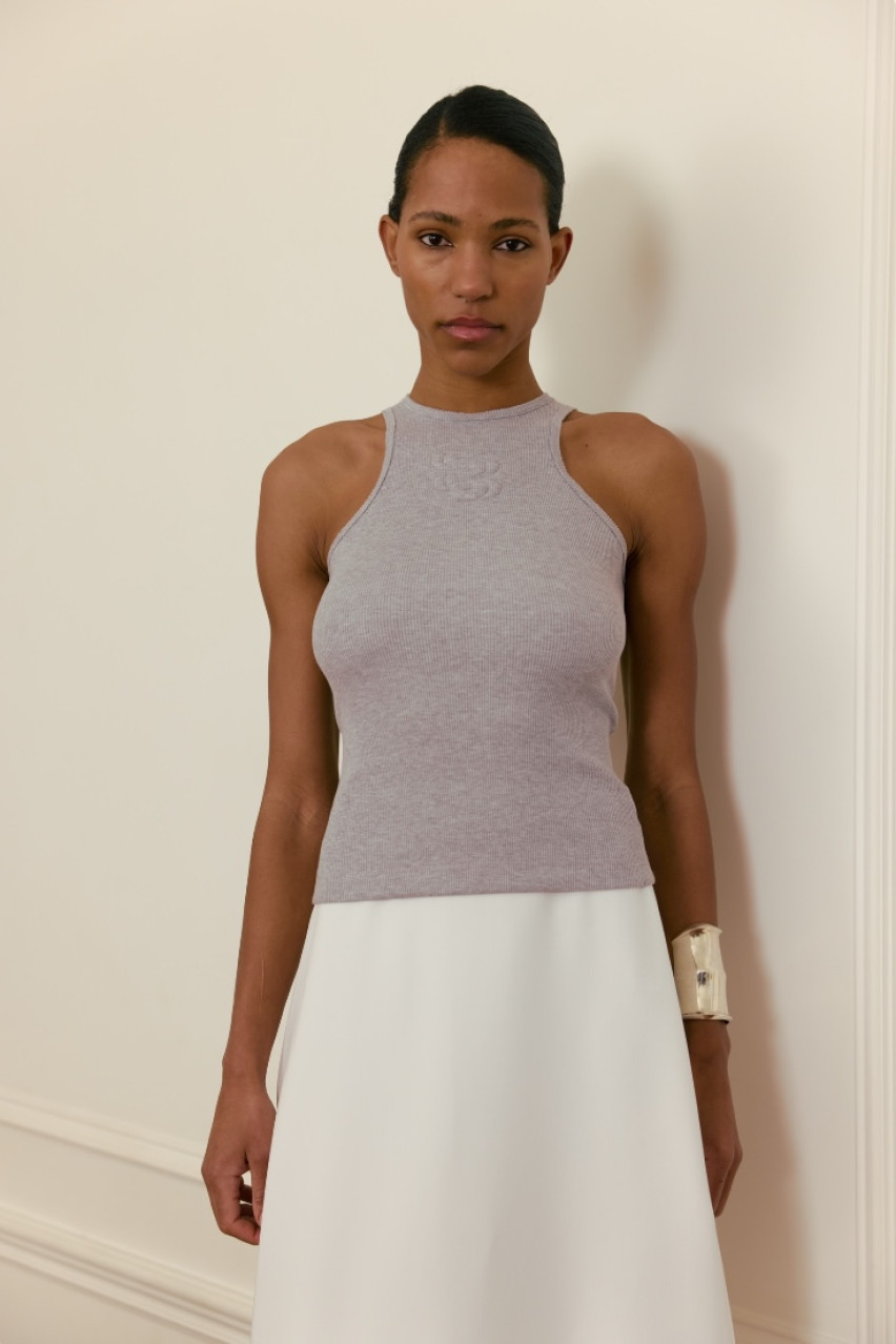 Сірий топ Bazhane WWT-T1129-9-61 BÁZHANE