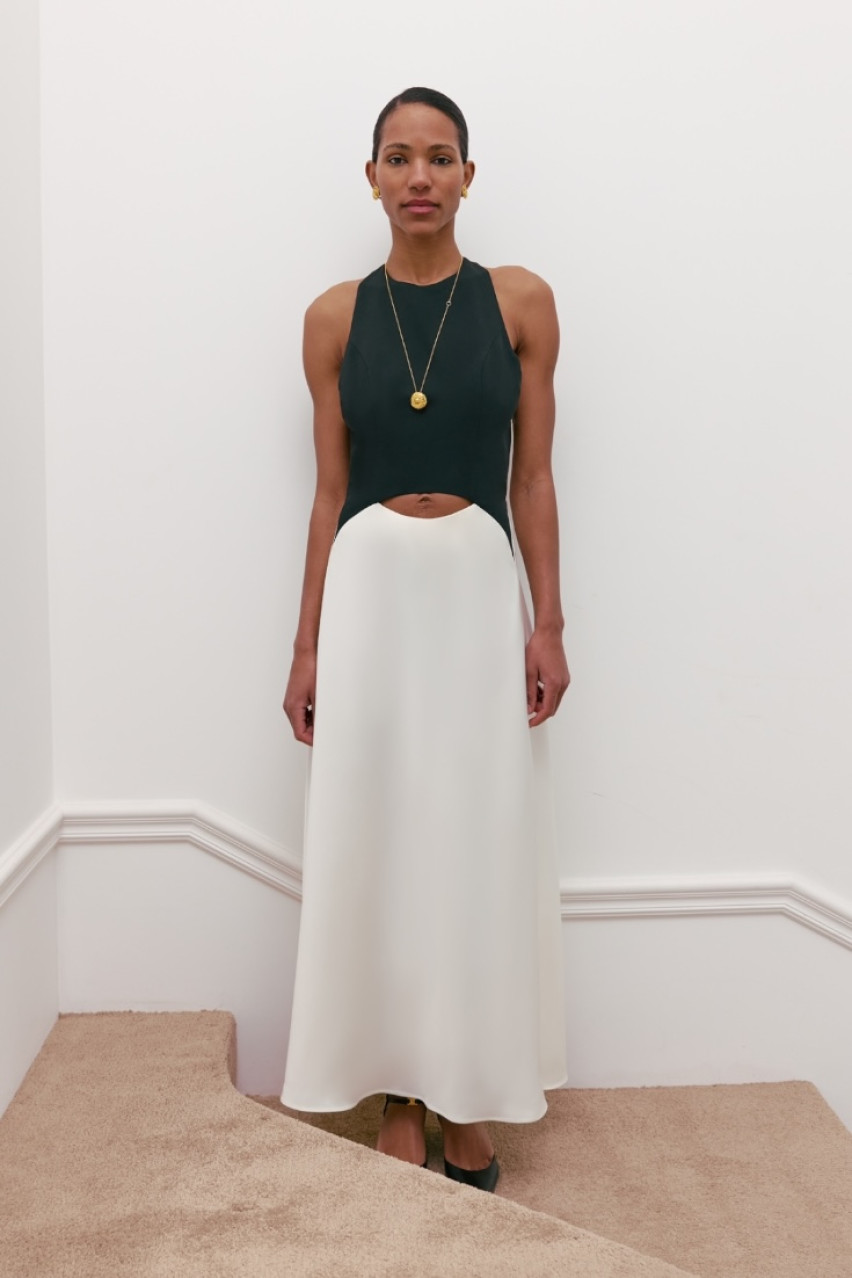 Чорно-біла сукня Riviera WWT-DR6004-41-11 BÁZHANE