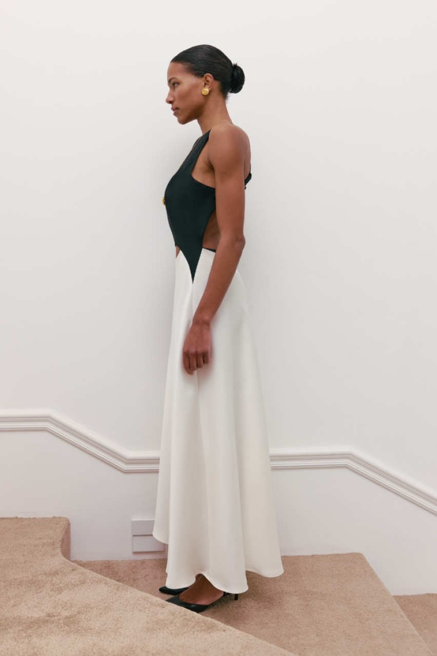 Чорно-біла сукня Riviera WWT-DR6004-41-11 BÁZHANE