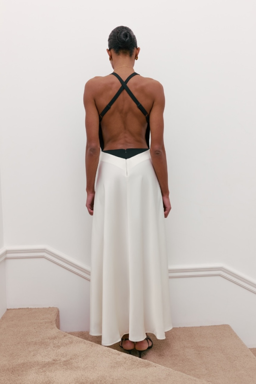 Чорно-біла сукня Riviera WWT-DR6004-41-11 BÁZHANE