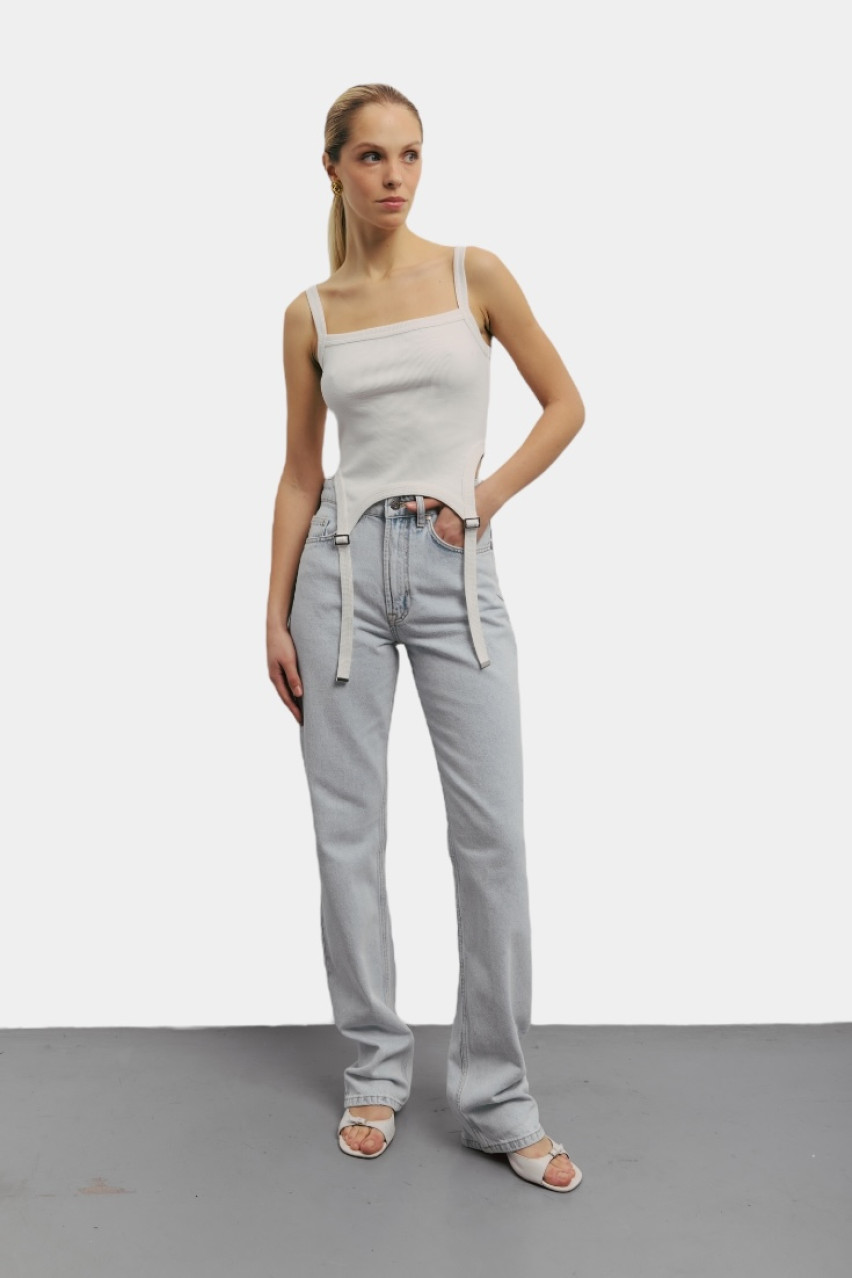 Молочная майка с гартерами WWT-TS1028-3-52 BÁZHANE