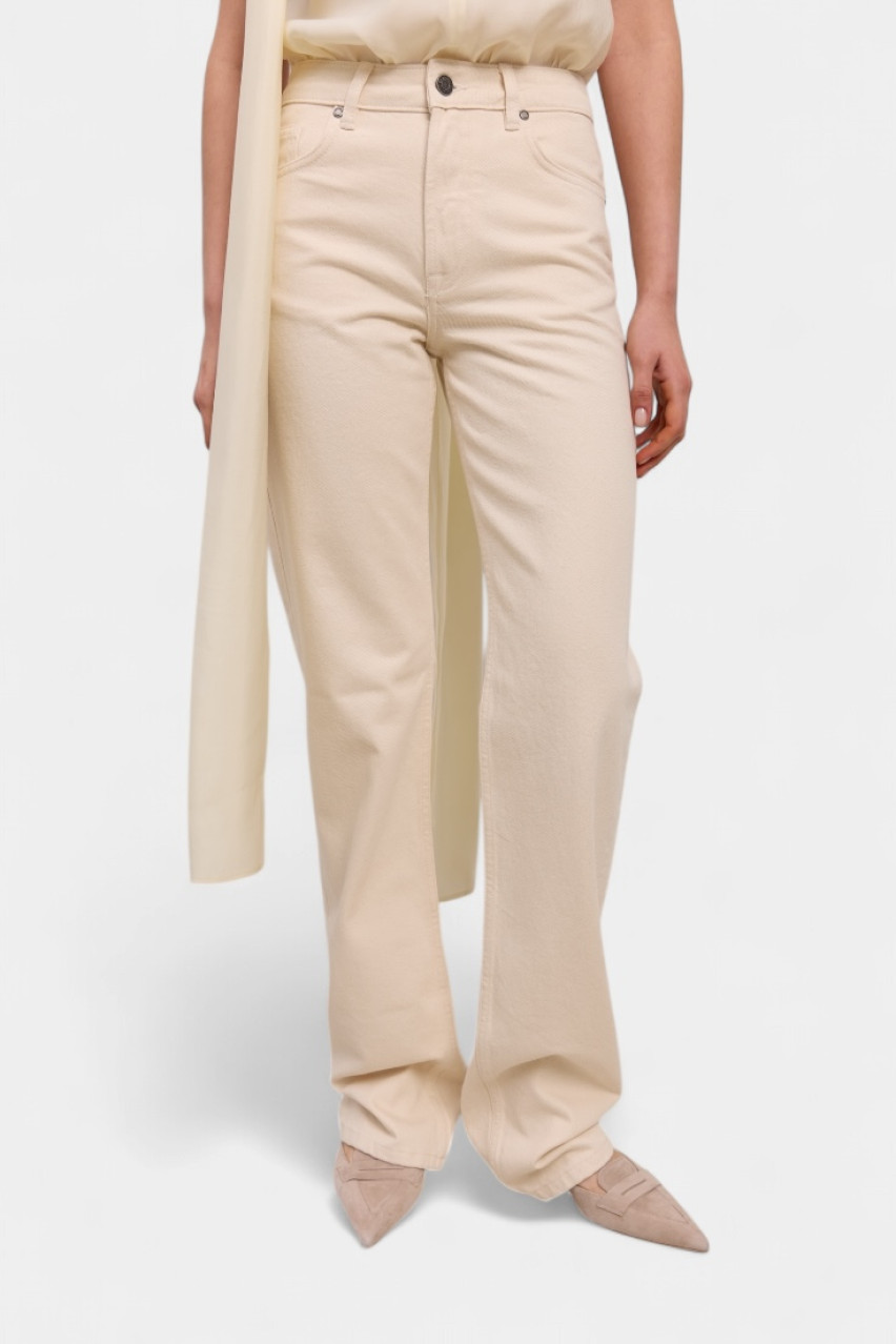 Молочные джинсы прямого кроя WWB-DJ1001-3-63 BÁZHANE