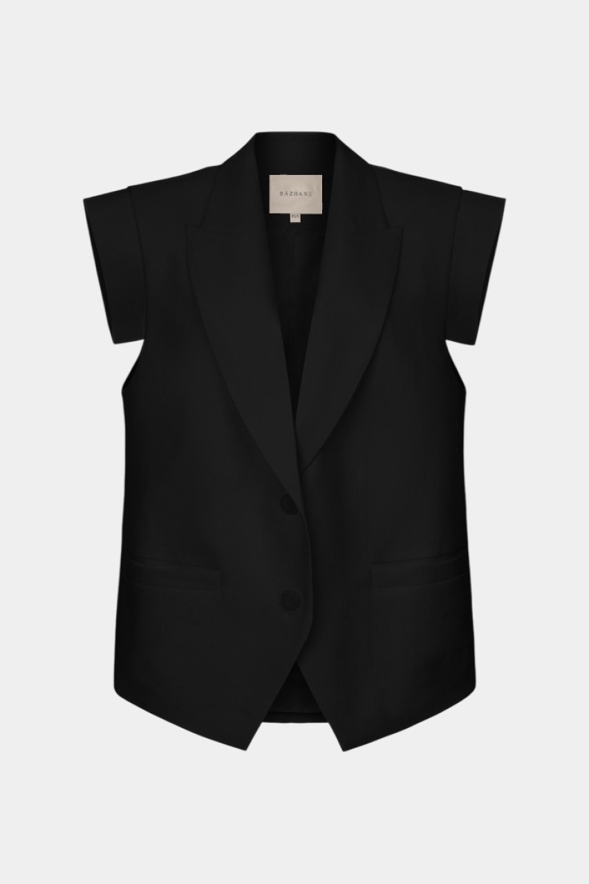 Черный хлопковый жилет Vivid WWU-VS1135-2-11 BÁZHANE