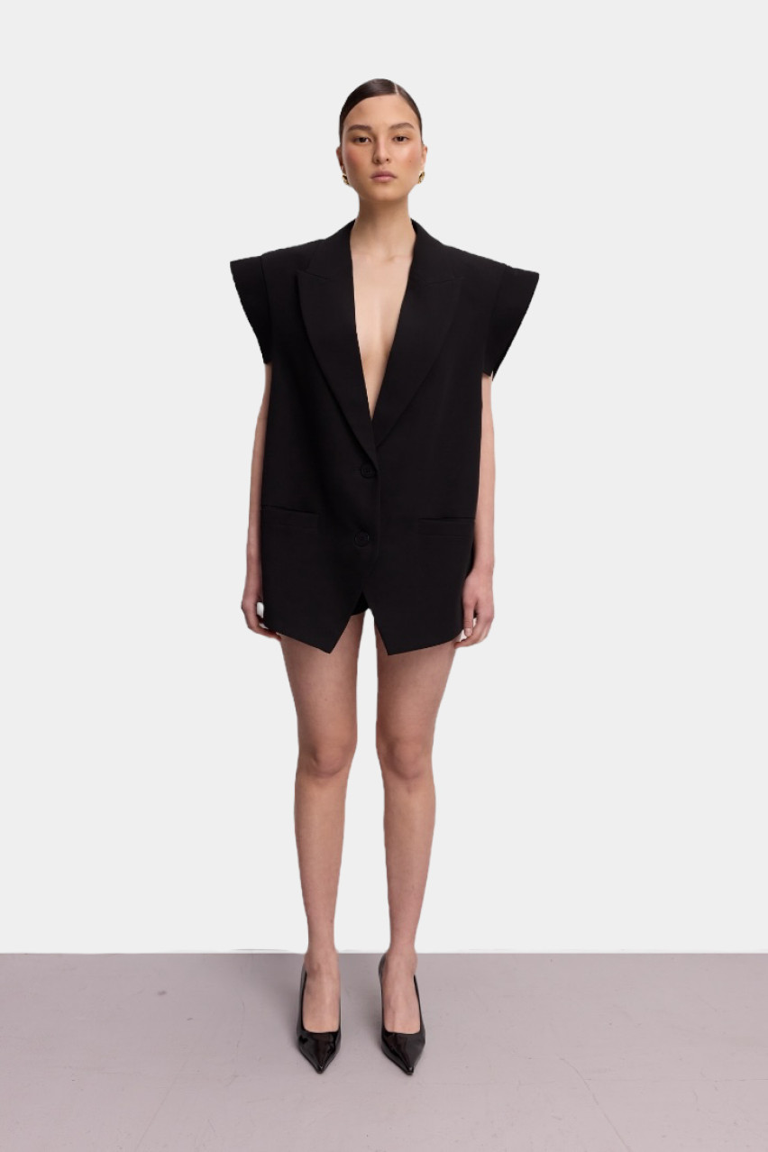 Черный хлопковый жилет Vivid WWU-VS1135-2-11 BÁZHANE