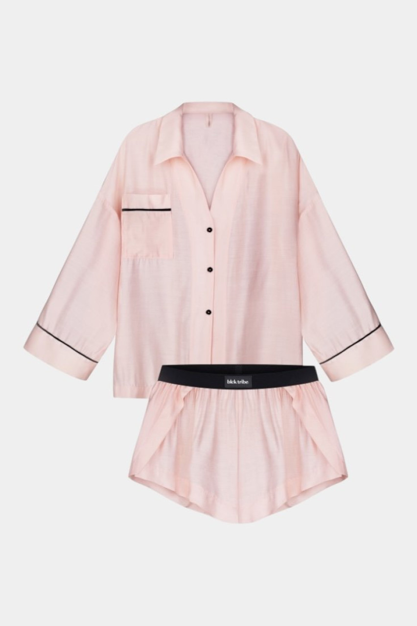 Розовые пижамные шорты shortsCOSTpink BlackSeaTribe