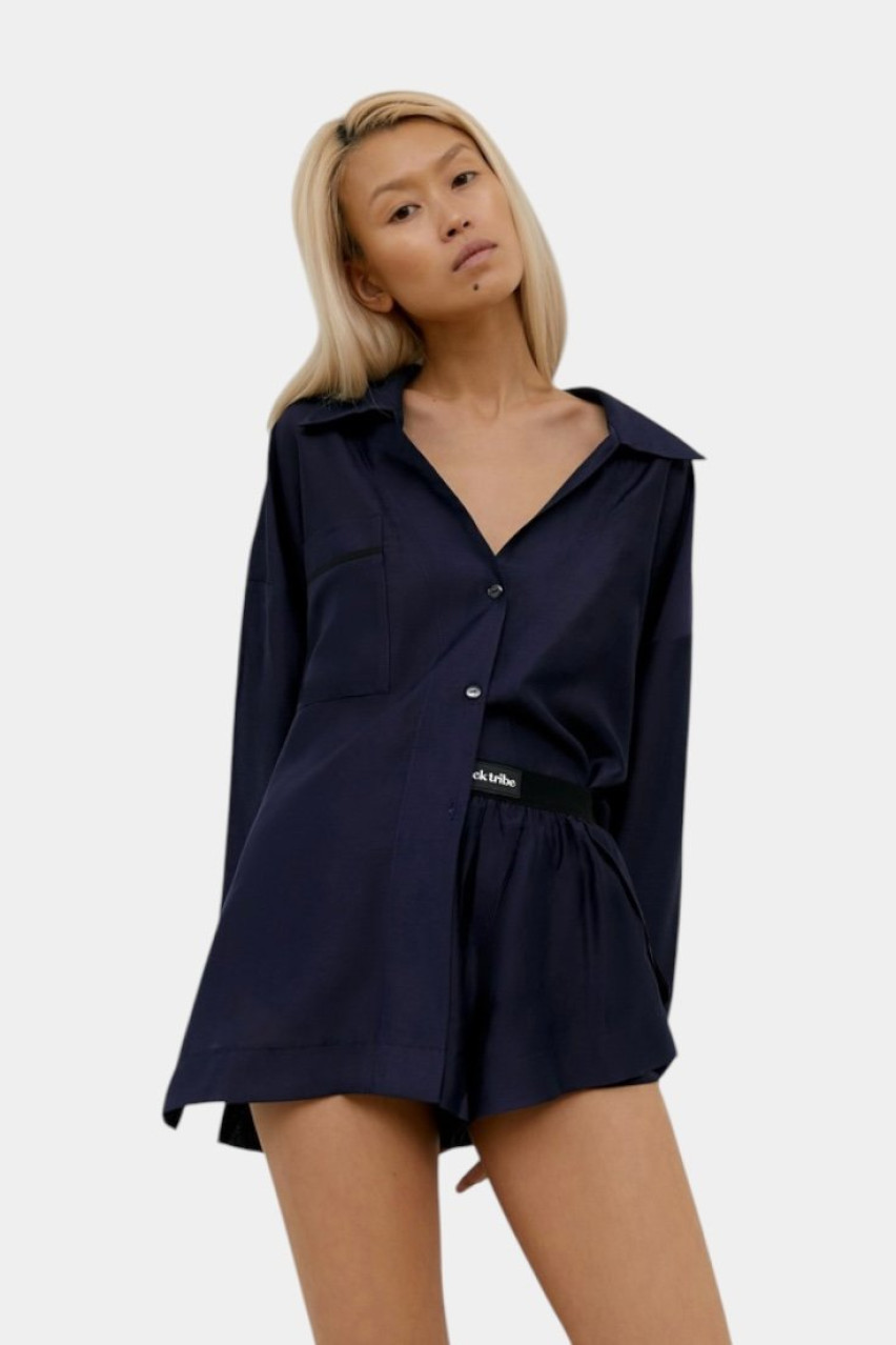 Темно-синие пижамные шорты shortsCOST BlackSeaTribe