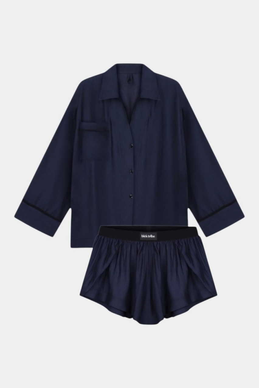 Темно-синие пижамные шорты shortsCOST BlackSeaTribe