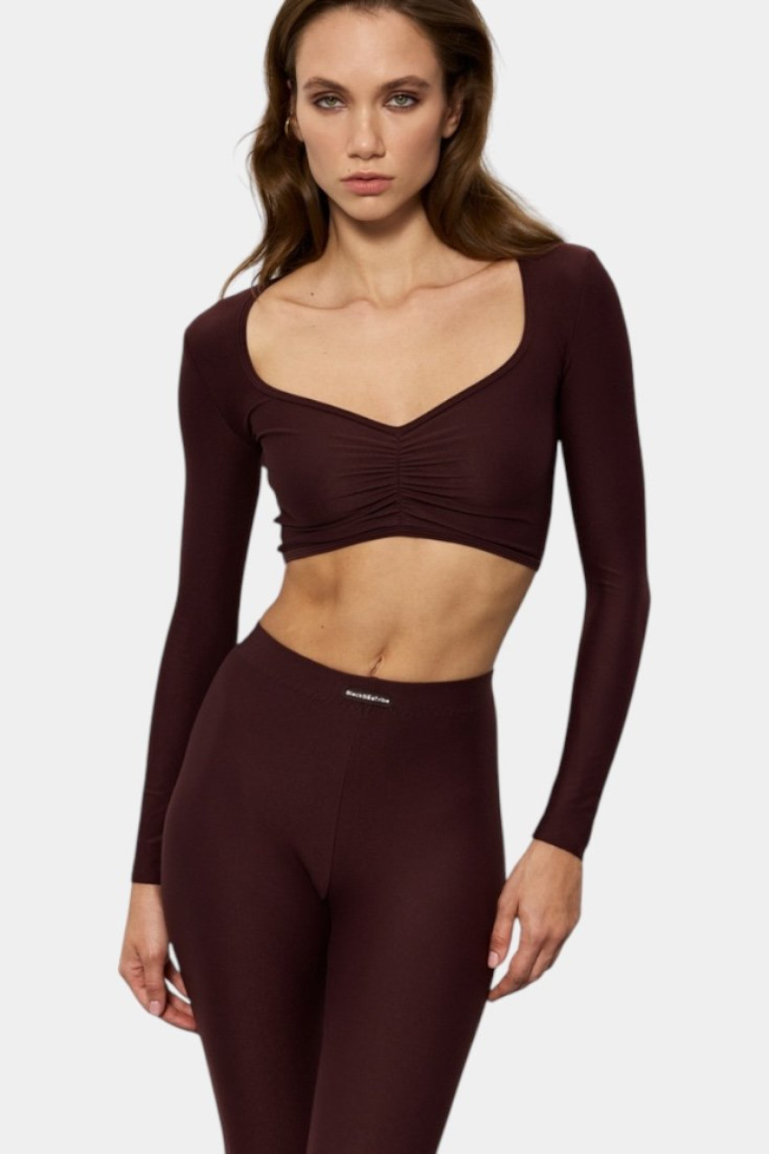 Бордовий топ з довгими рукавами topSLEEbur BlackSeaTribe