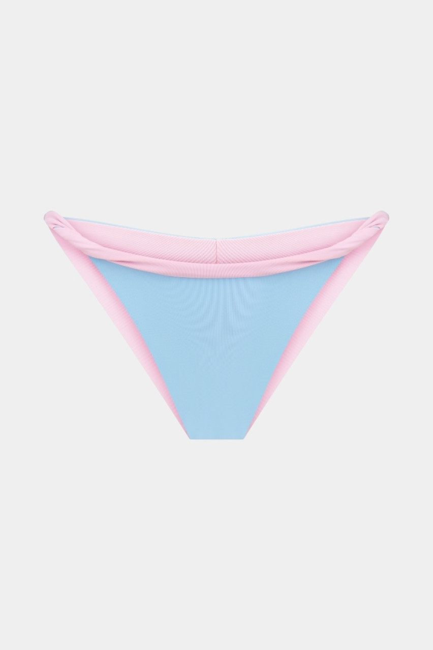 Блакитно-рожевий двосторонній низ від купальника Roller slipROLbluepink BlackSeaTribe