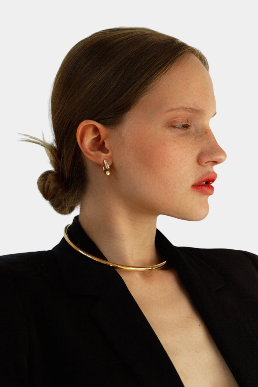 Позолоченное колье Thin Necklace TN0001Y Bruá