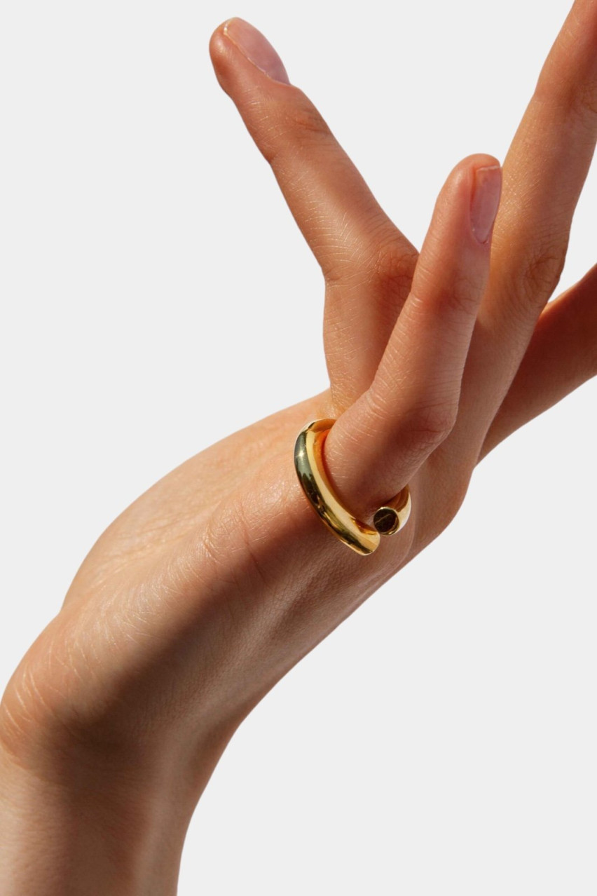 Позолоченное кольцо Uroboros RY0008 Bruá