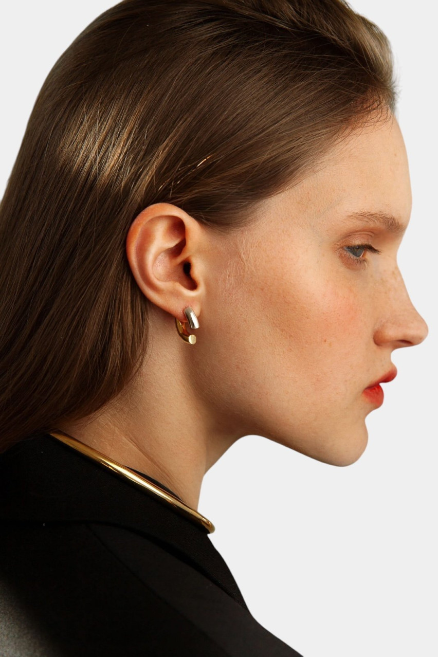 Сережки Combined Earnings зі срібла та позолоти EK0001Y Bruá