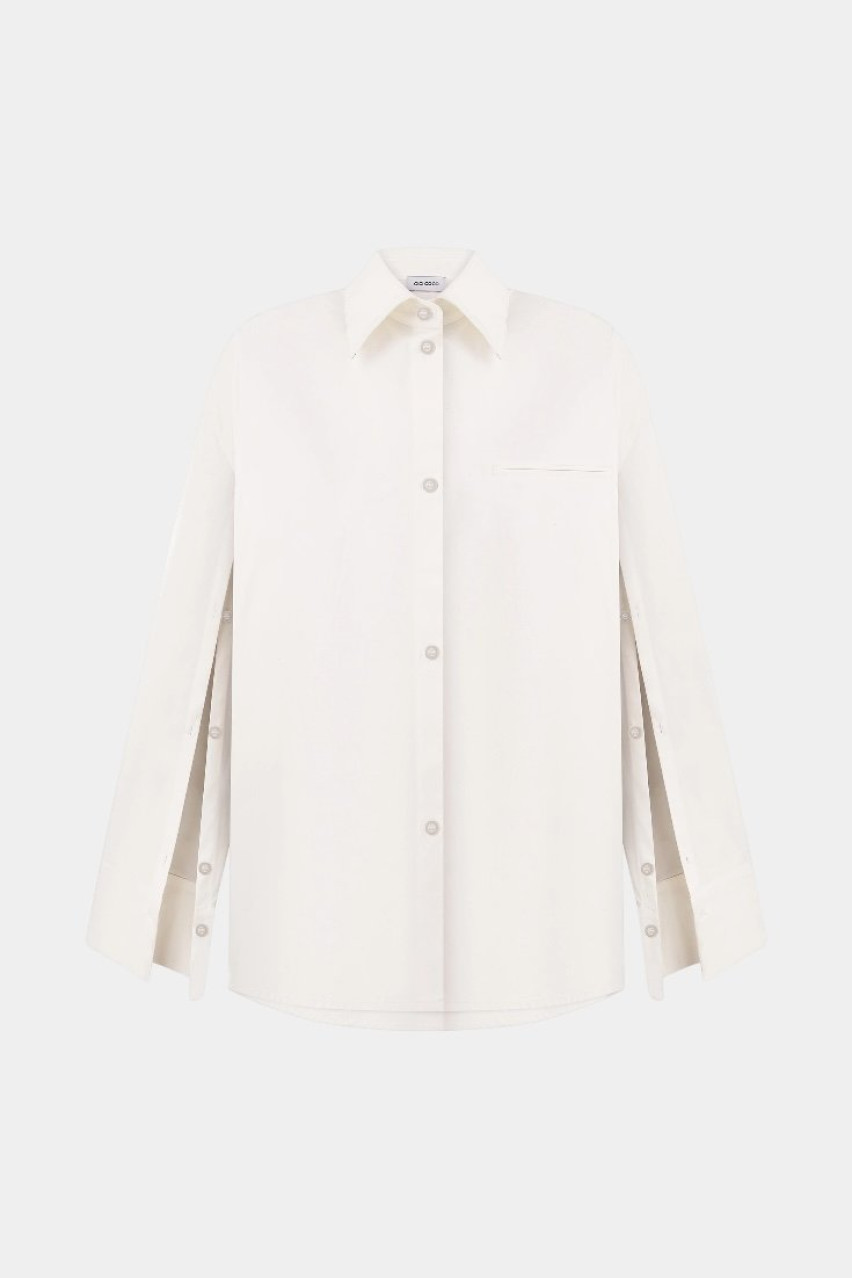 Молочна сорочка Couture з акцентними рукавами CICI COCO