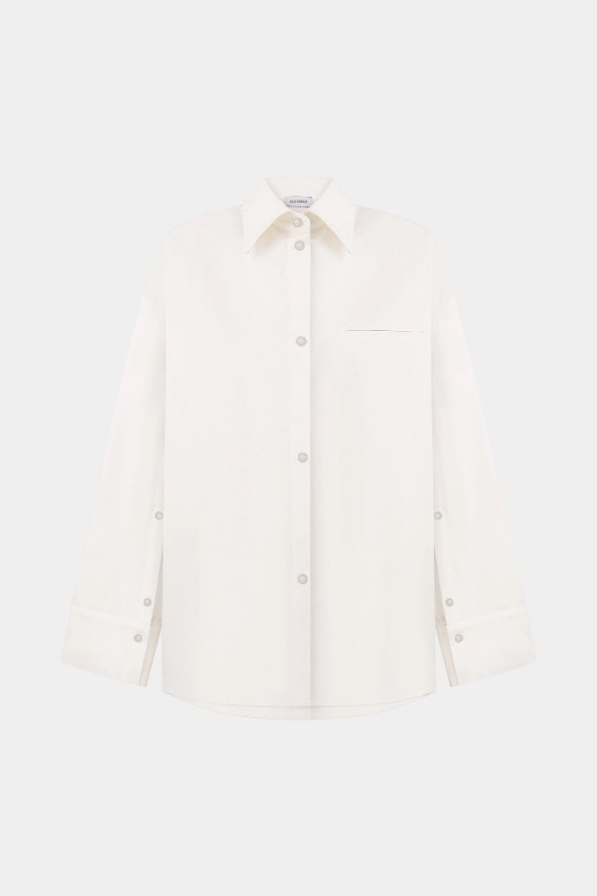 Молочна сорочка Couture з акцентними рукавами CICI COCO