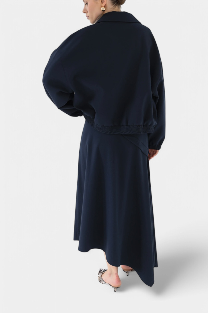 Темно-синяя ассиметричная максиюбка CICI COCO