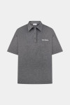 Графітова футболка-поло з логотипом
