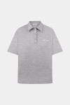 Серая футболка-поло с логотипом