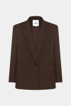 Коричневий двобортний жакет