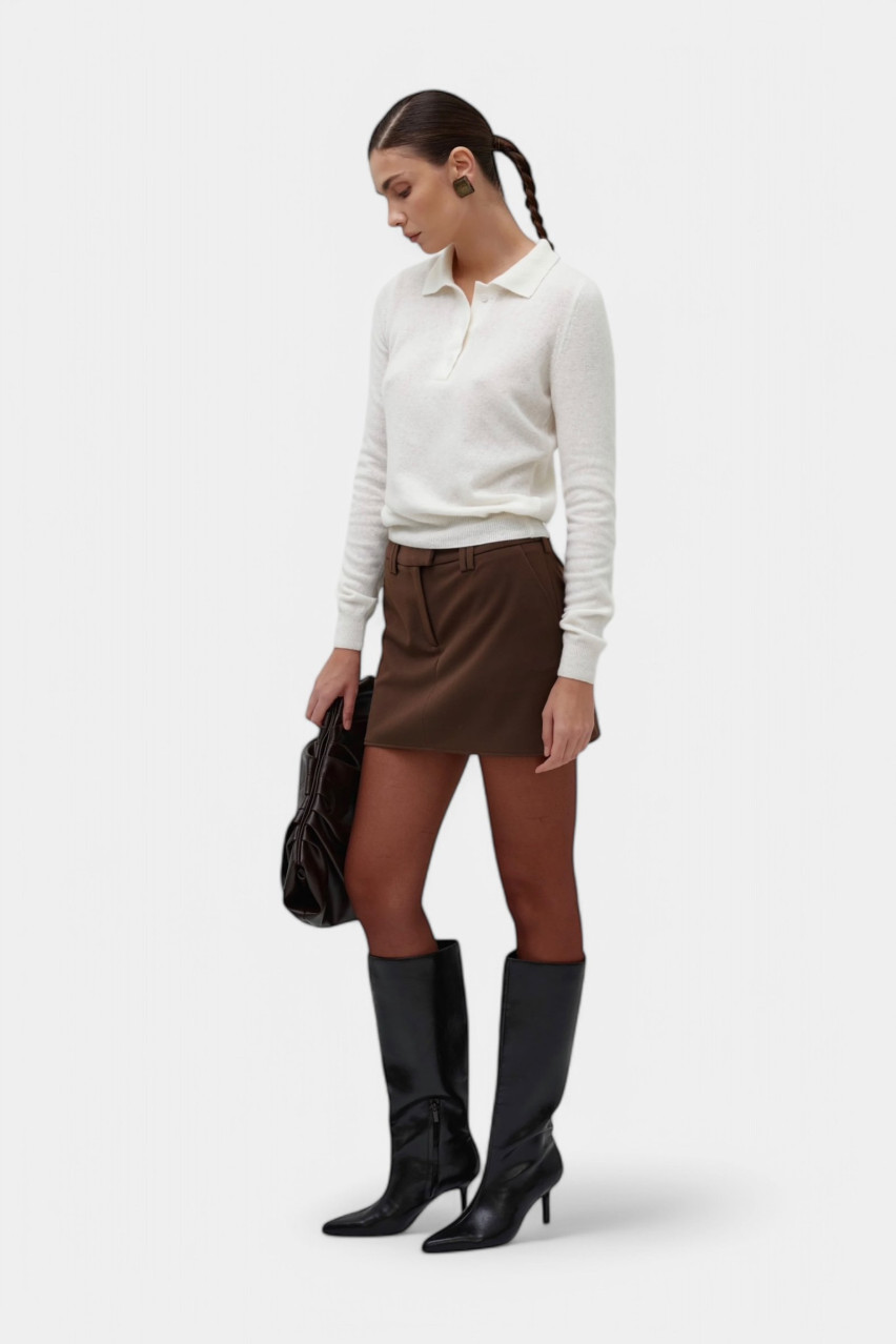 Коричнева брючна мініспідниця CICI COCO