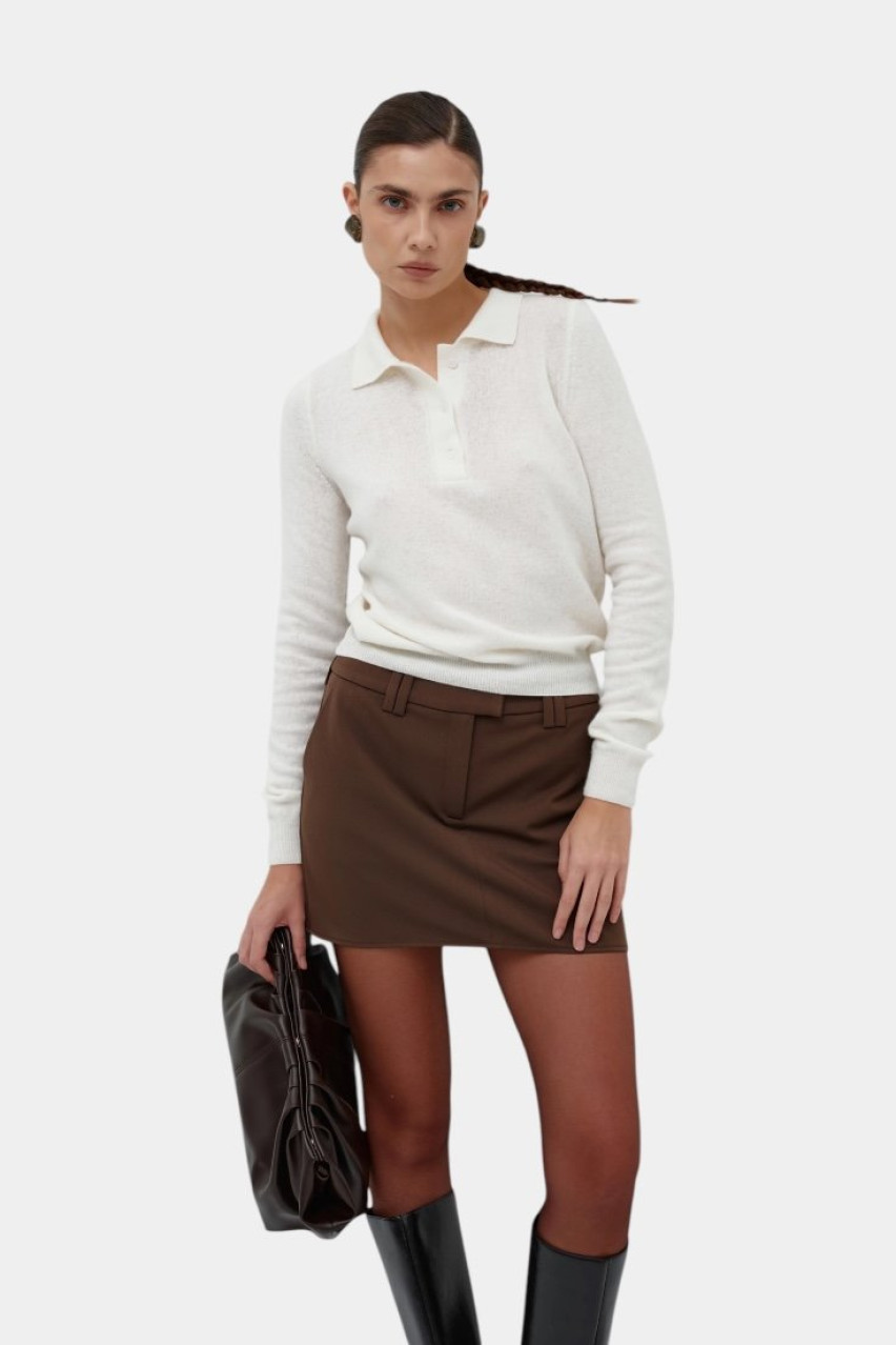 Коричнева брючна мініспідниця CICI COCO