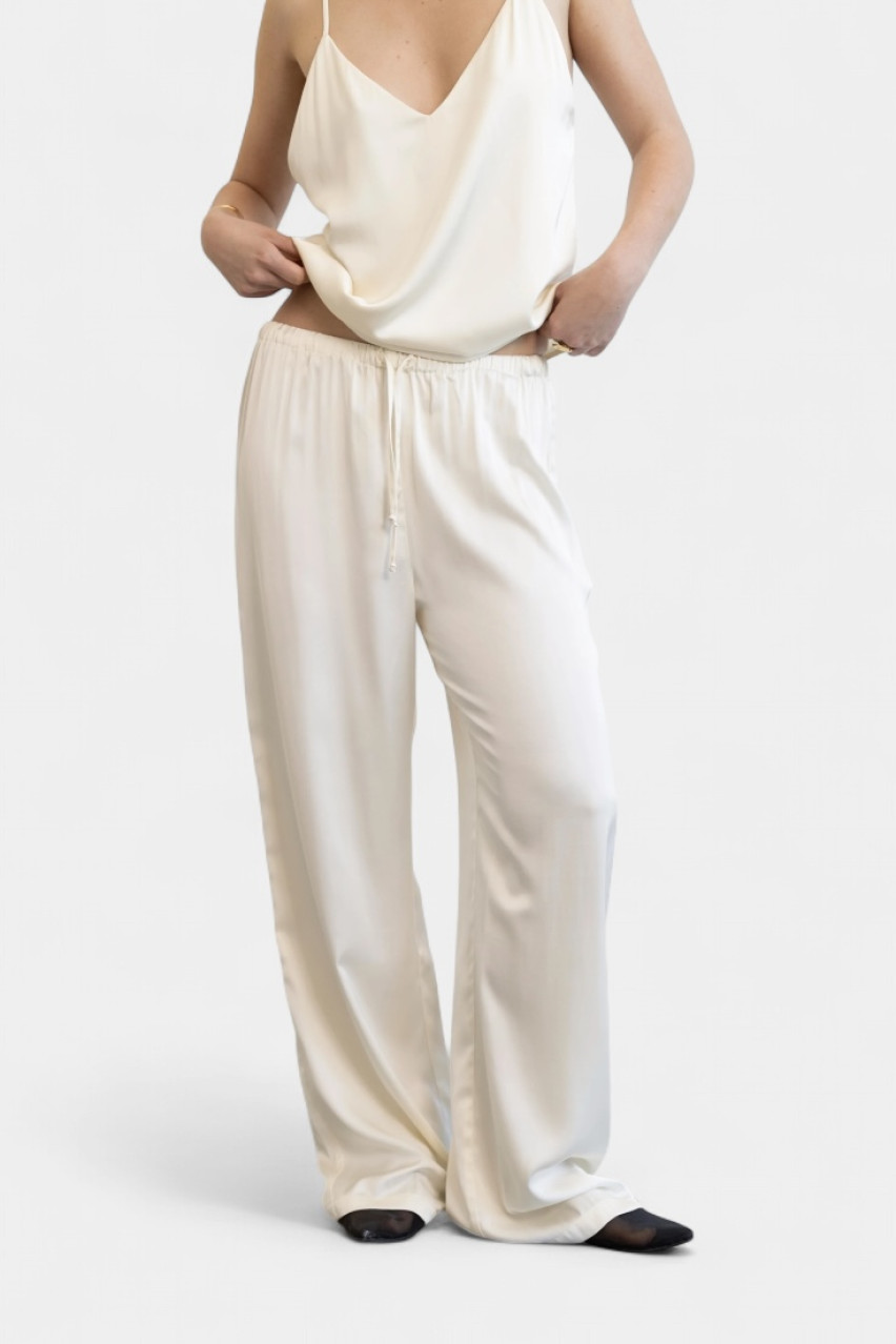 Молочні сатинові штани CICI COCO