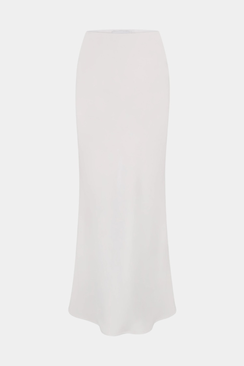 Молочная сатиновая максиюбка CICI COCO