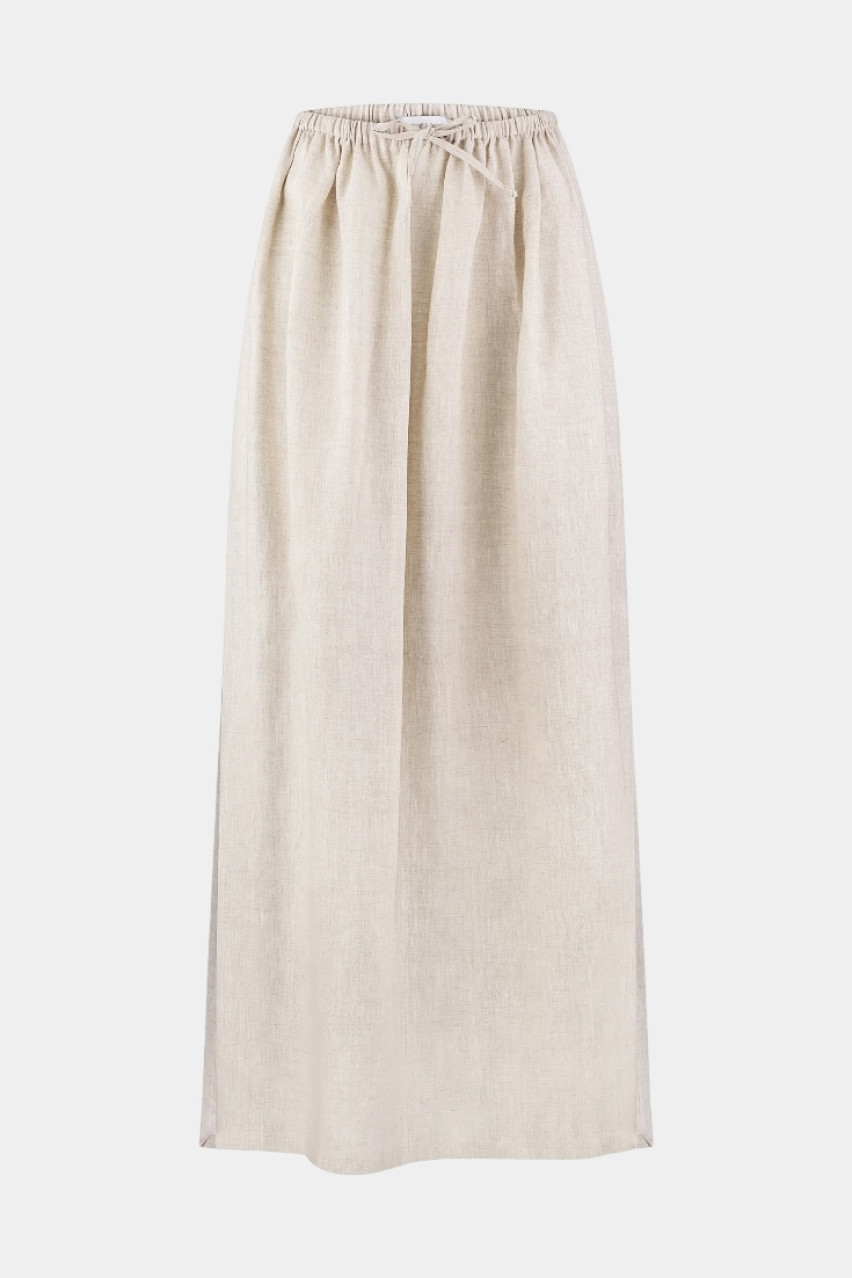 Бежева лляна максіспідниця CICI COCO