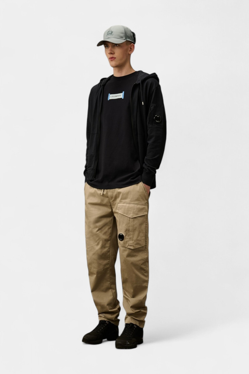 Темно-синя футболка з джерсі 30/1 та логотипом 18CMTS148A006586W 888 C.P. Company