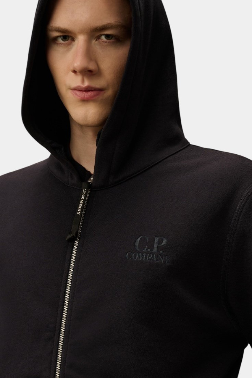 Темно-синє худі на блискавці 18CMSS044A005086W 888 C.P. Company