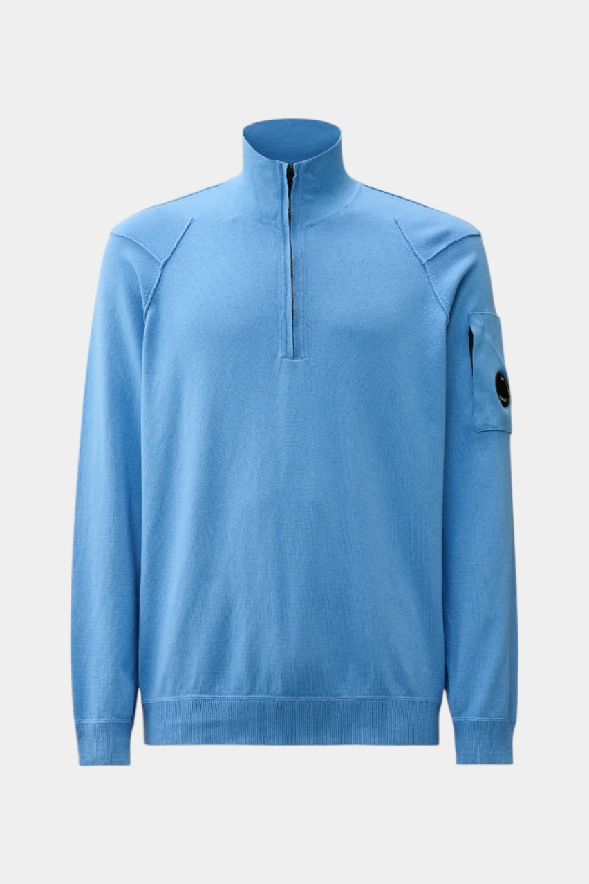 Блакитний кардиган з матеріалу Sea Island 18CMKN083A004037A 857 C.P. Company