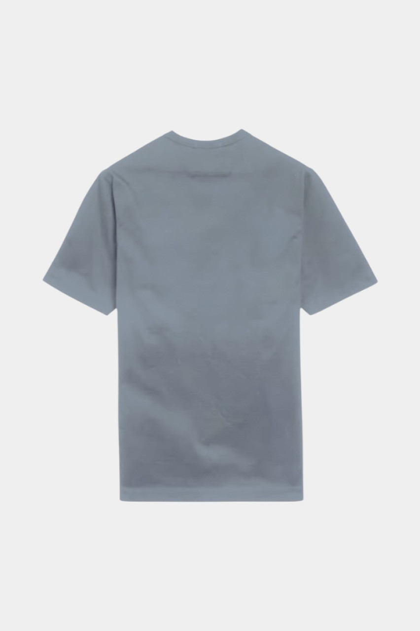 Сіро-блакитна футболка з мерсеризованого джерсі 30/2 та вишитим логотипом 18CMTS109A110301W 872 C.P. Company