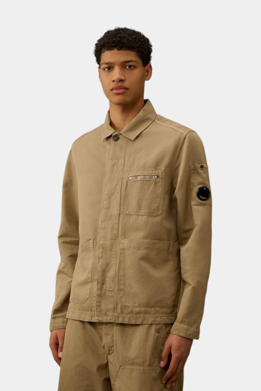 Бежевая куртка-рубашка 18CMOS200A006273G 305 C.P. Company