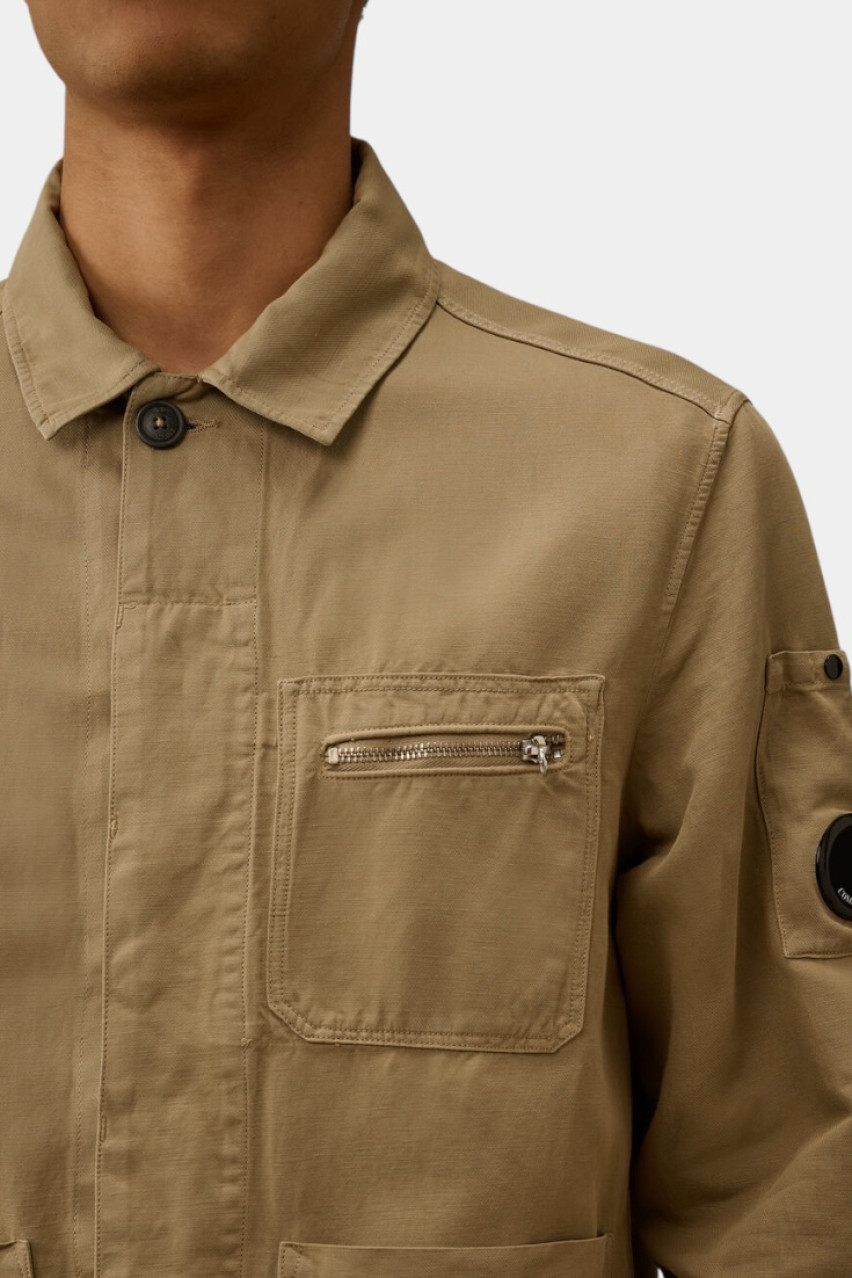 Бежевая куртка-рубашка 18CMOS200A006273G 305 C.P. Company