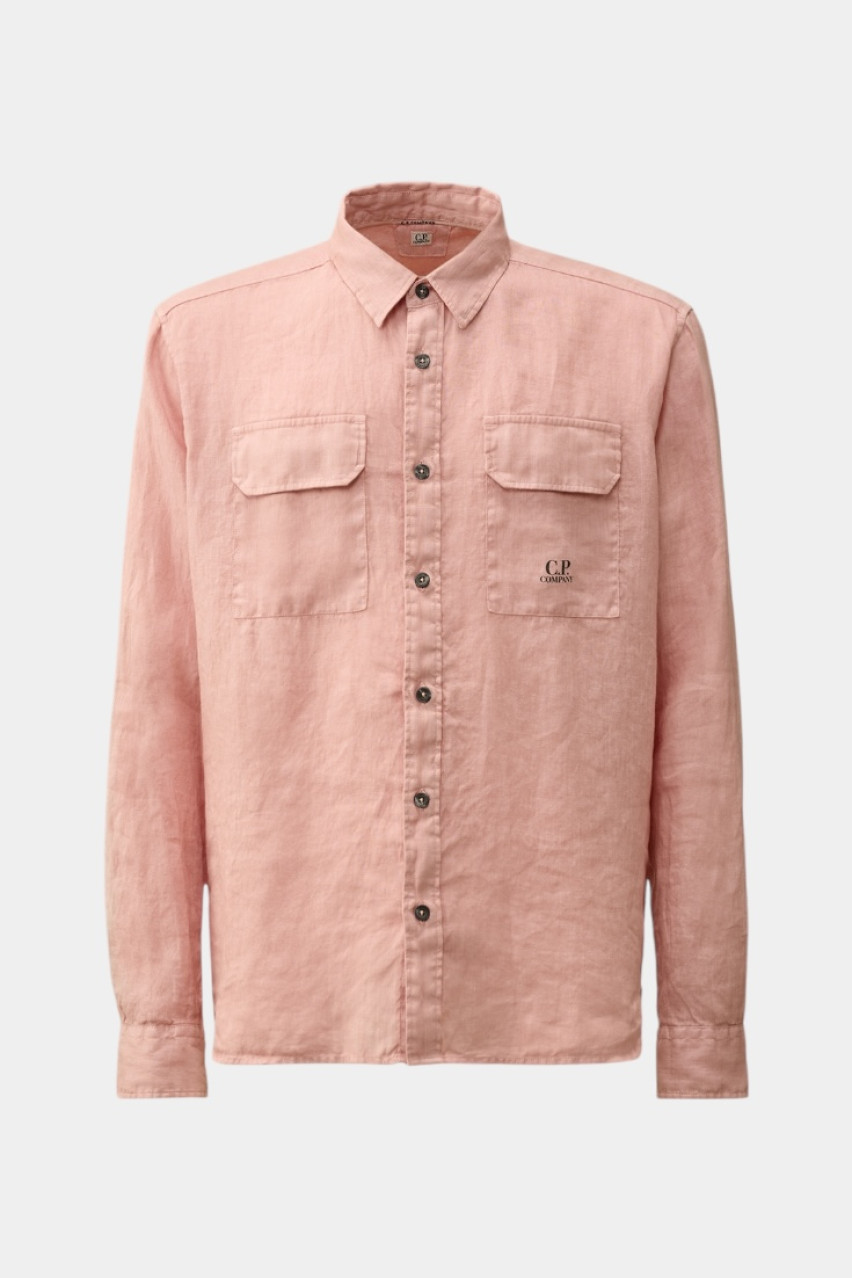 Рожева лляна сорочка 18CMSH250A005415G 520 C.P. Company