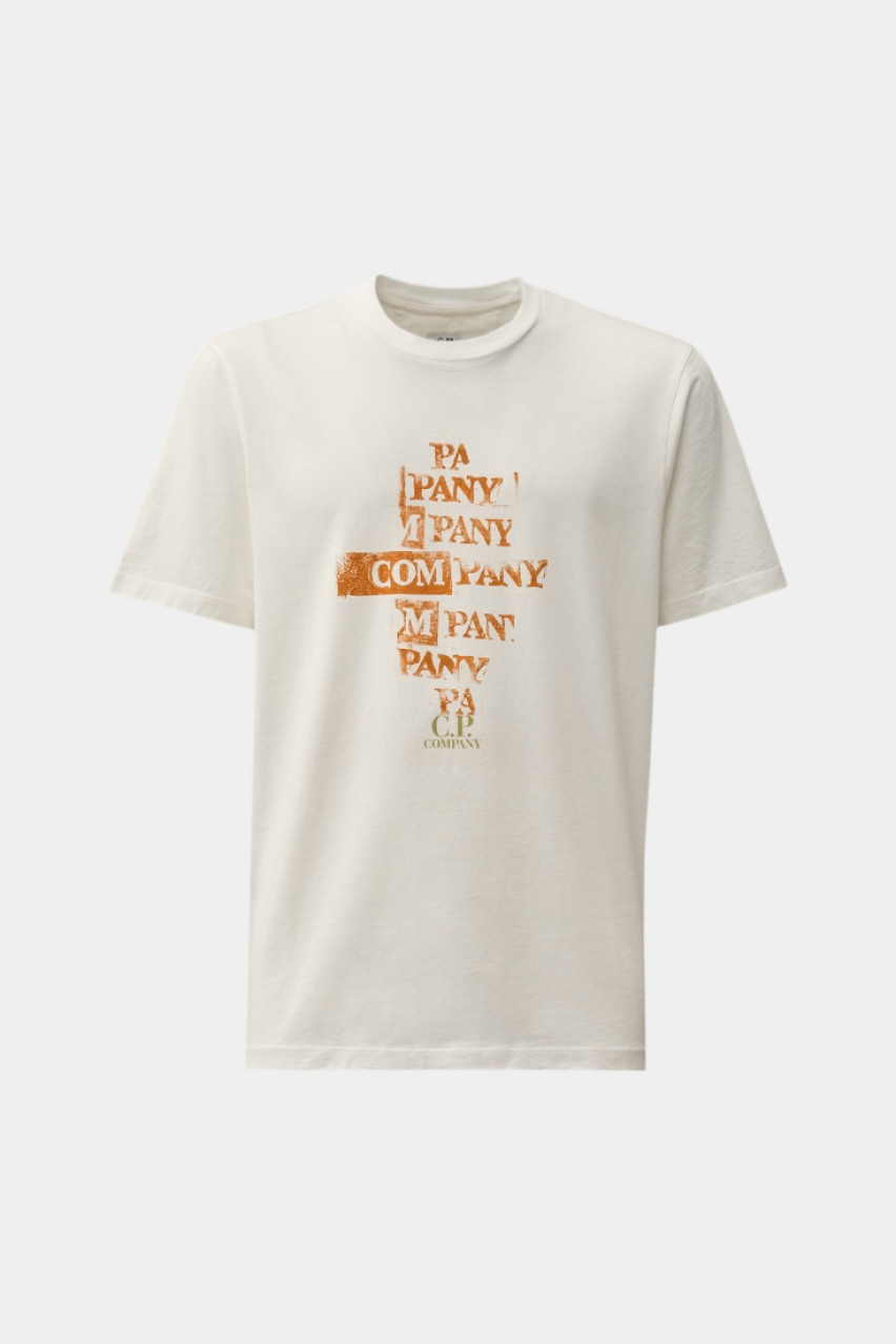 Молочна футболка з джерсі 24/1 та логотипом на грудях 18CMTS308A005431G 103 C.P. Company