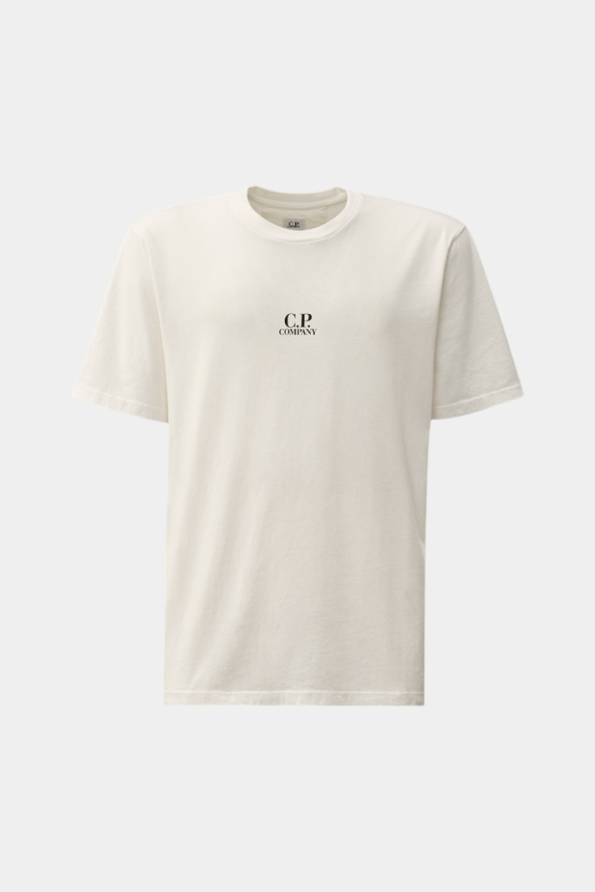 Молочная футболка с логотипом на груди 18CMTS317A005431G 103 C.P. Company