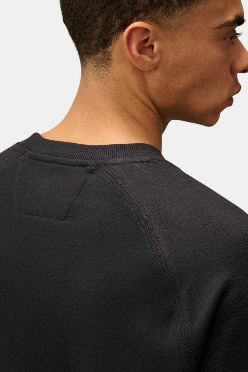 Чорний світшот з круглим вирізом та вишитим логотипом 18CMSS042A005086W 999 C.P. Company