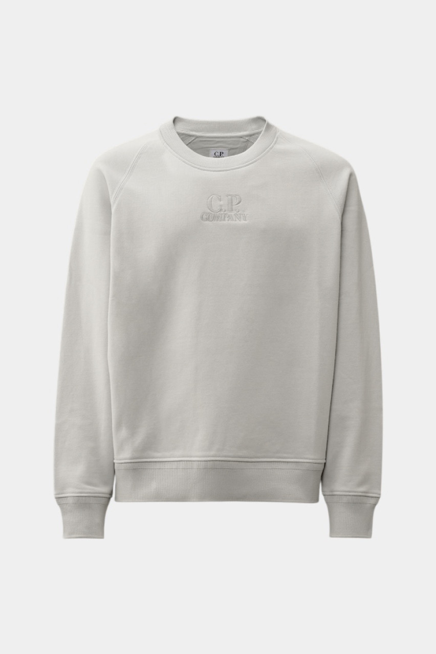 Сірий світшот з круглим вирізом та вишитим логотипом 18CMSS042A005086W 800 C.P. Company