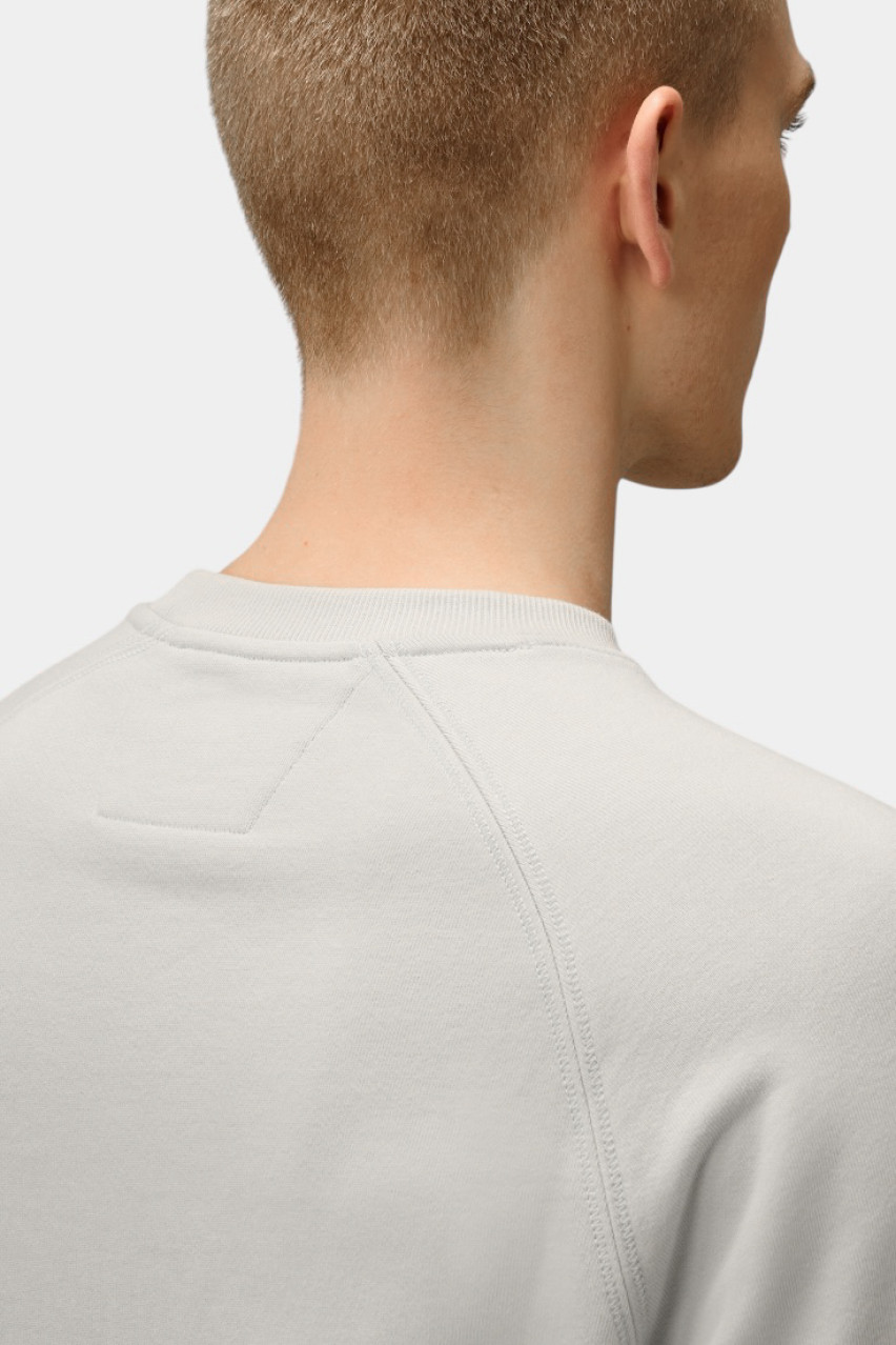 Сірий світшот з круглим вирізом та вишитим логотипом 18CMSS042A005086W 800 C.P. Company