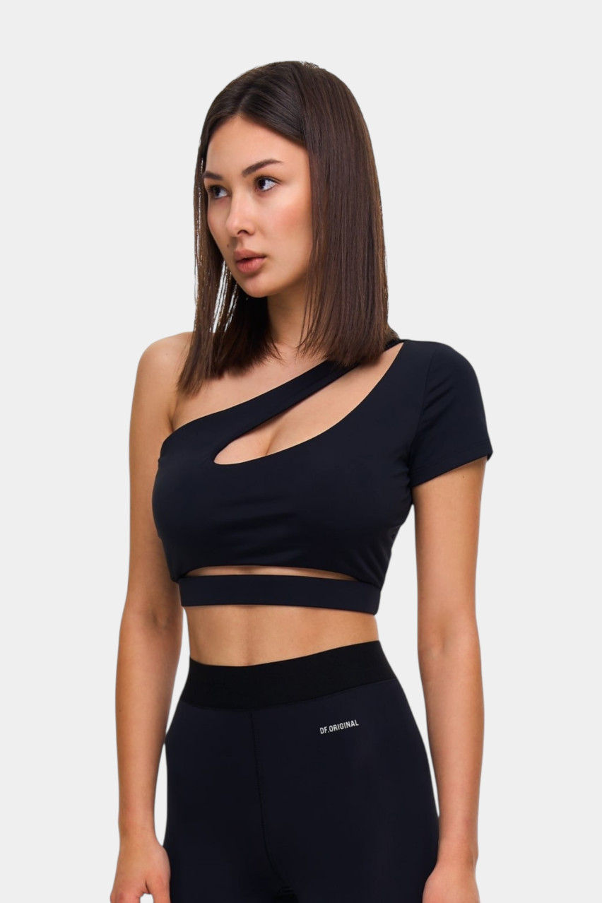 Черный спортивный топ-футболка Savage 507040101 DF.ORIGINAL