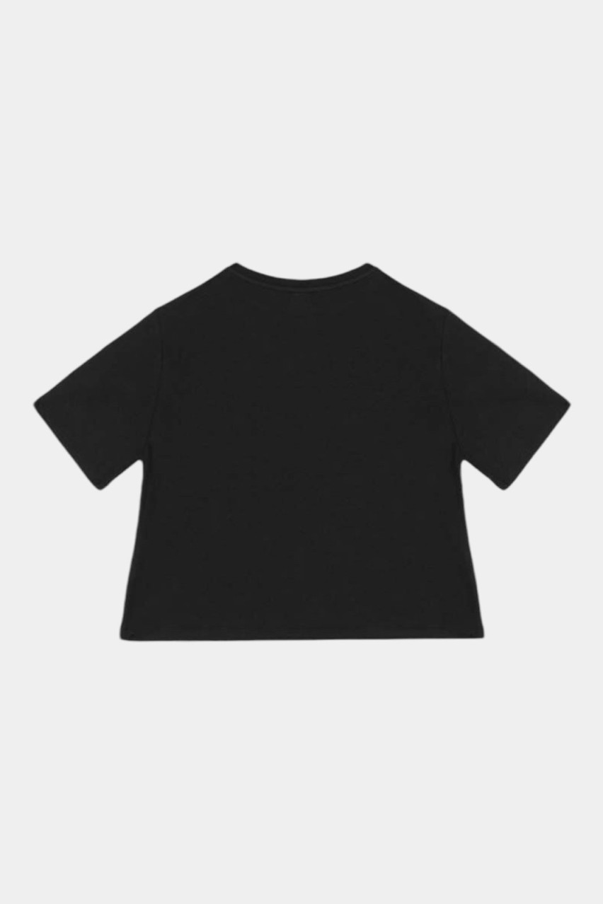 Черная хлопковая футболка 6DFT11 FJLOZ 1200 EA7