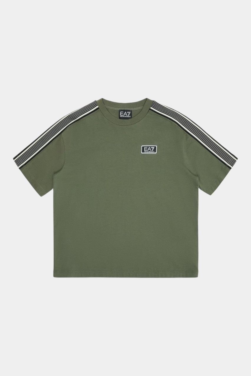 Зеленая хлопковая футболка 7 Lines 6DBT56 BJ02Z 1846 EA7