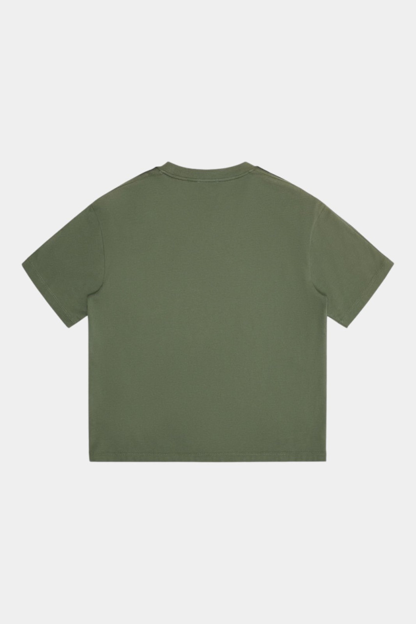 Зеленая хлопковая футболка 7 Lines 6DBT56 BJ02Z 1846 EA7