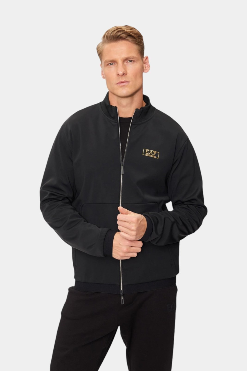 Черный спортивный костюм Gold Label из технической ткани 7M000034 AF10343 UC001 + 7M000028 AF10343 UC001 EA7