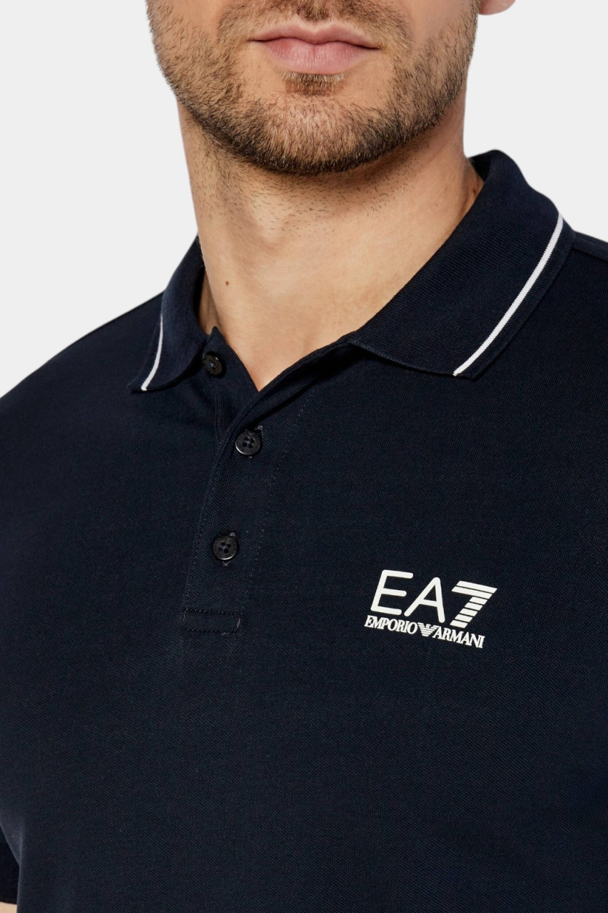 Темно-синє бавовняне поло Core Identity 8NPF16 PJVUZ 1562 EA7